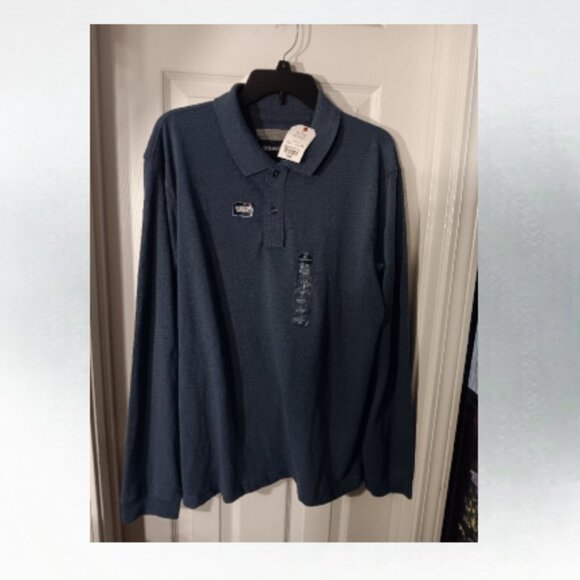 St Johns Bay L men's long sleeve "sueded for softness" blue top NWT - Picture 1 of 3